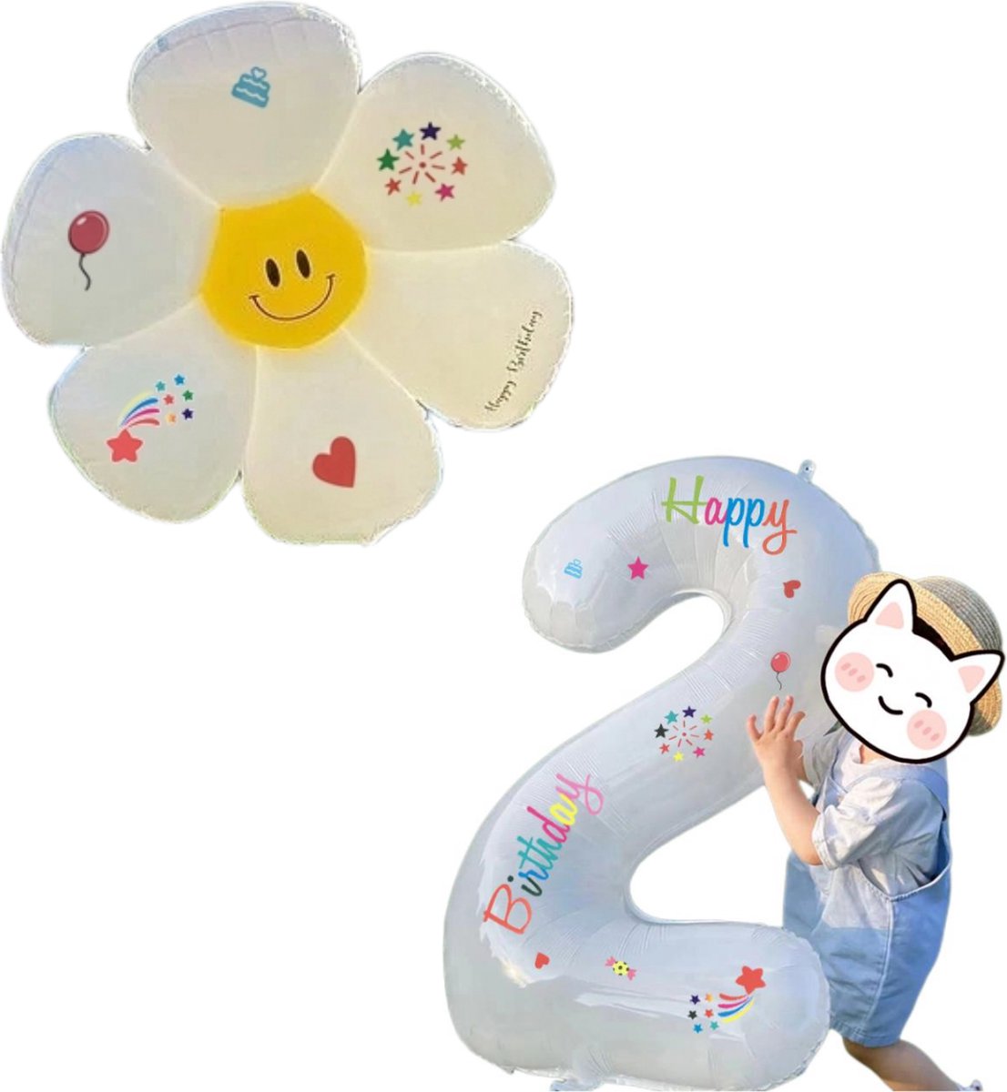 Happy Birthday Daisy Balloon Set