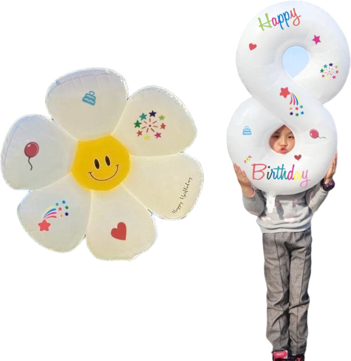 Happy Birthday Daisy Balloon Set