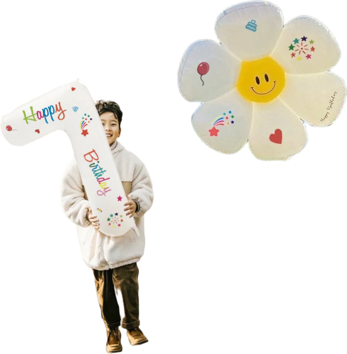 Happy Birthday Daisy Balloon Set