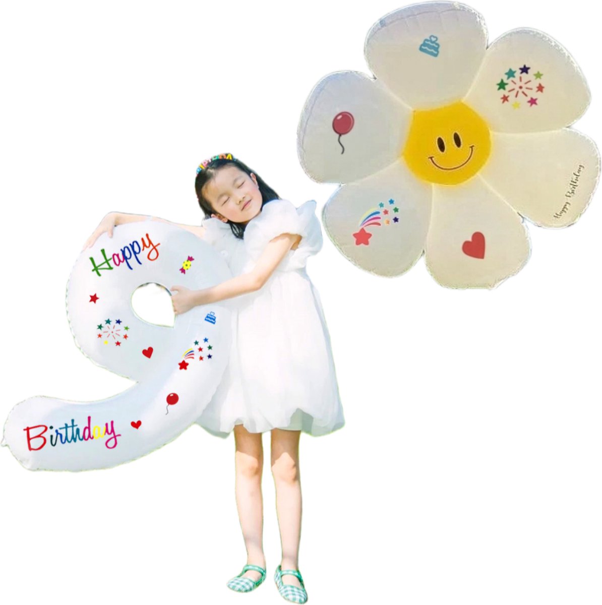 Happy Birthday Daisy Balloon Set