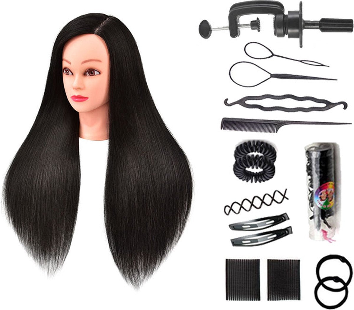60% Real Hair Mannequin Training Head