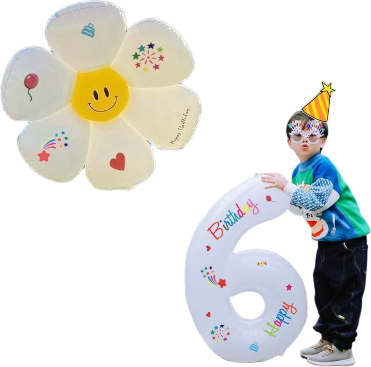 Happy Birthday Daisy Balloon Set