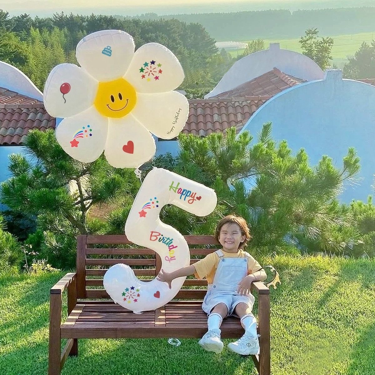 Happy Birthday Daisy Balloon Set