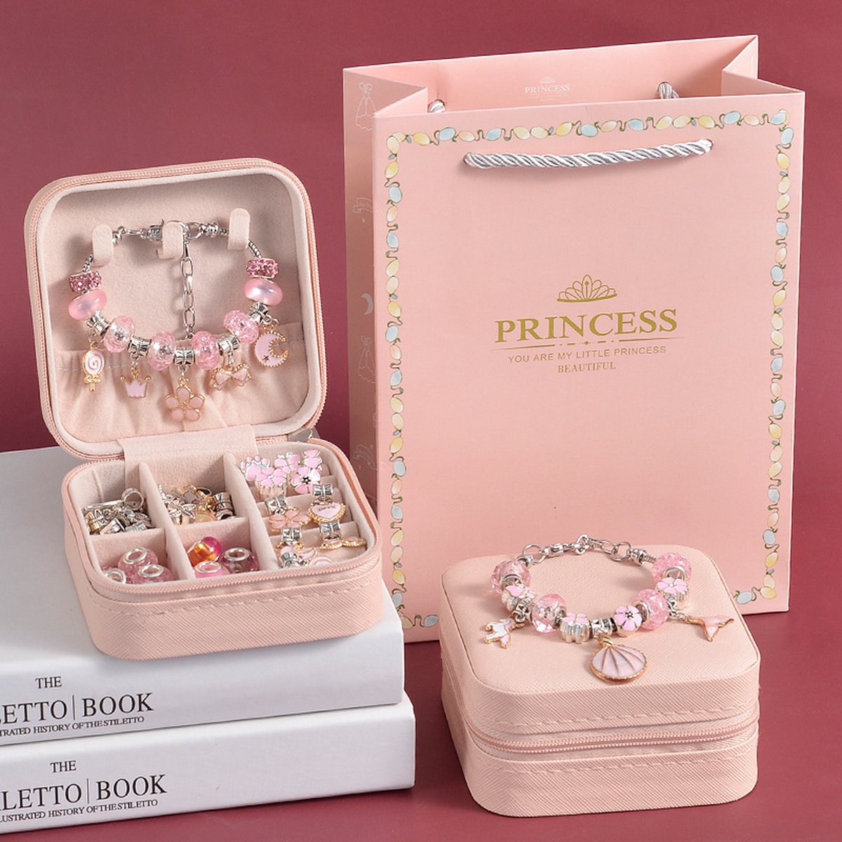 Girls Mermaid Bracelets DIY Set 68 Pieces