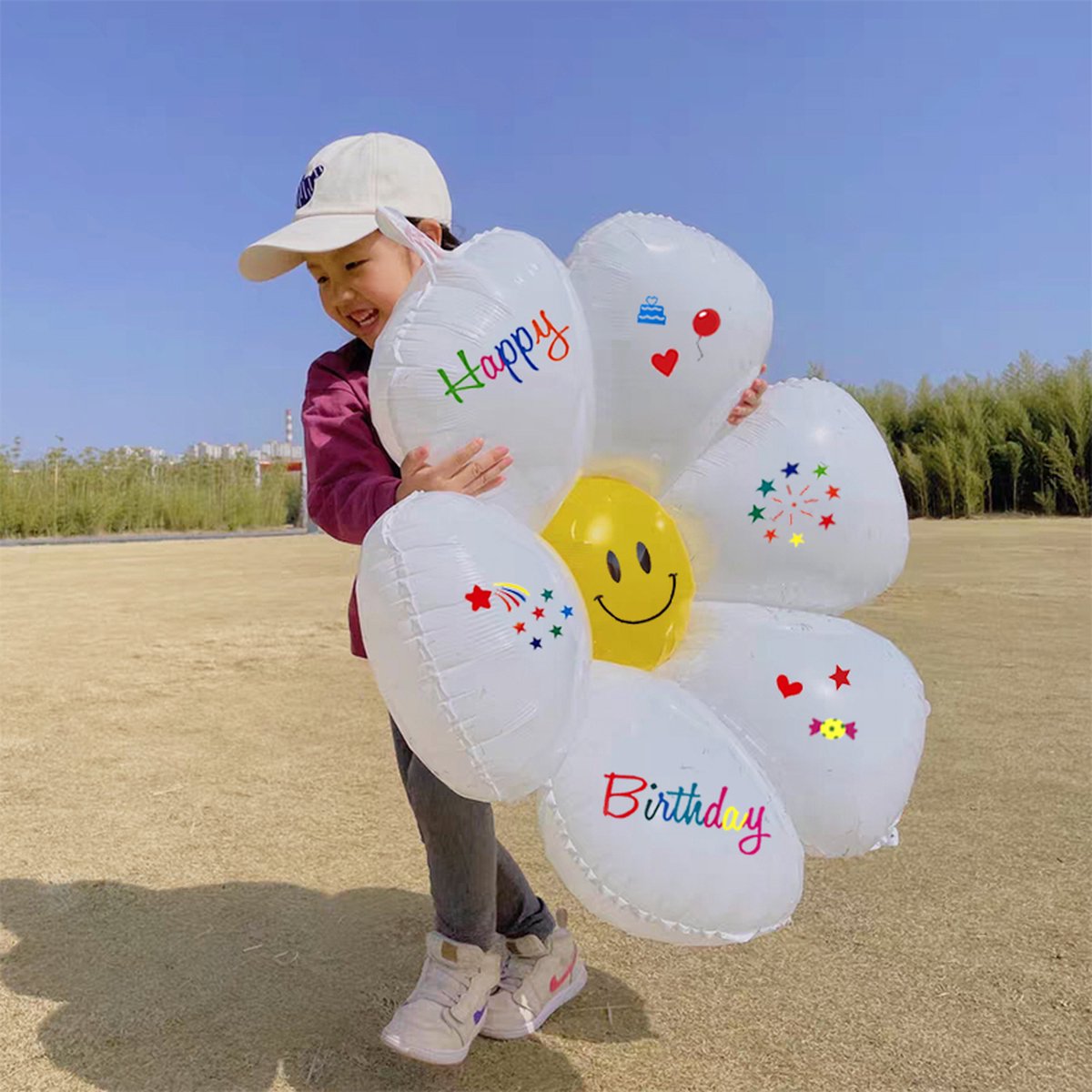 Happy Birthday Daisy Balloon Set