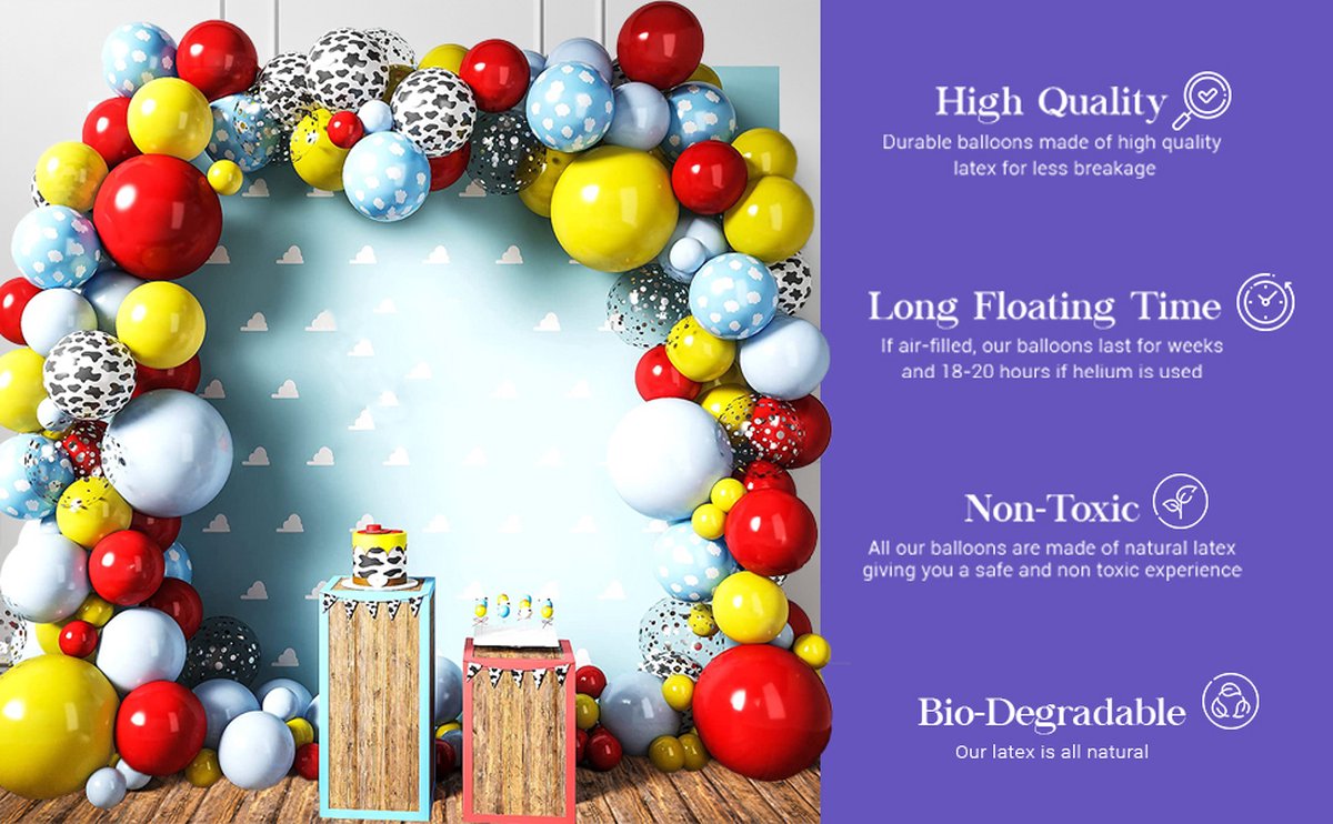 Boy Story Birthday Balloons Arch Set