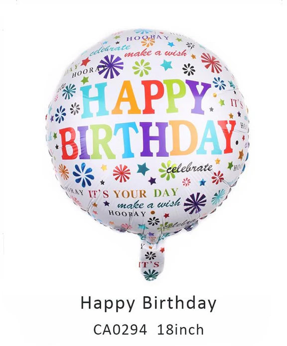 18inch Happy Birthday Balloon MOQ 50pcs Batch 5