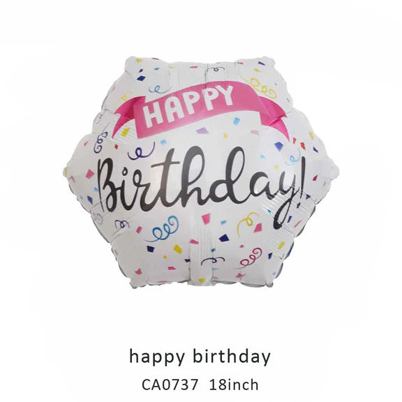 18inch Happy Birthday Balloon MOQ 50pcs Batch 6