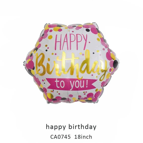 18inch Happy Birthday Balloon MOQ 50pcs Batch 6