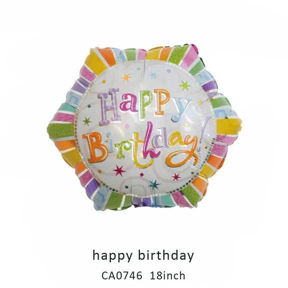 18inch Happy Birthday Balloon MOQ 50pcs Batch 6