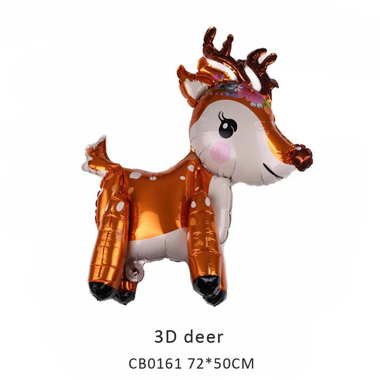 3D Deer Foil Balloon MOQ 50pcs