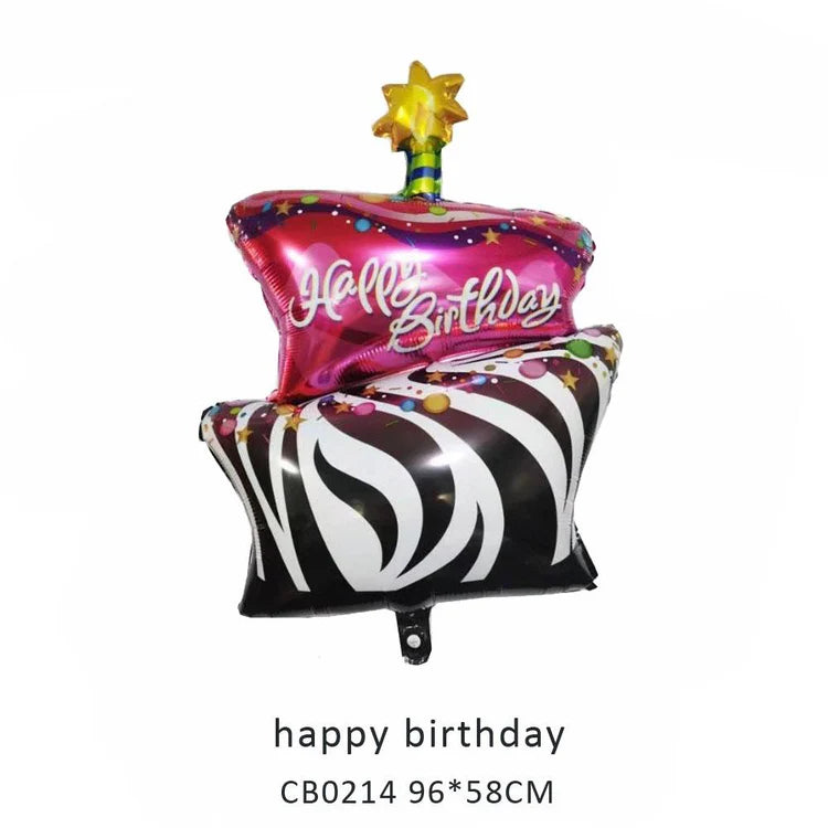 Happy Birthday Cake Foil Balloon MOQ 50pcs