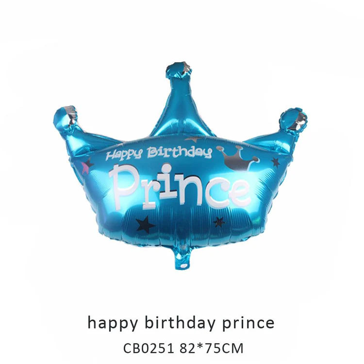 Happy Birthday Prince Foil Balloon MOQ 50pcs