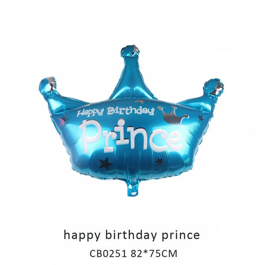 Happy Birthday Prince Foil Balloon MOQ 50pcs