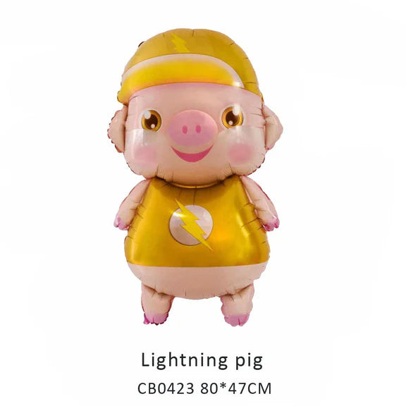 Lightning Pig Foil Balloon MOQ 50pcs