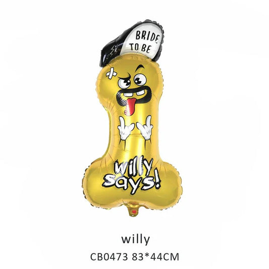Willy Foil Balloon MOQ 50pcs