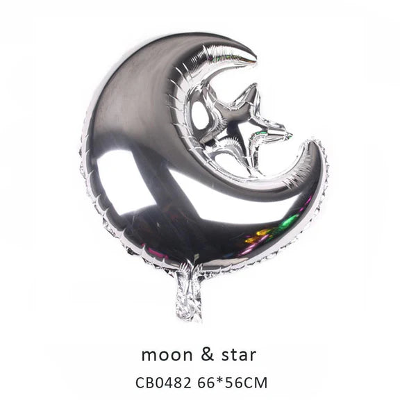 Moon&Star Foil Balloon MOQ 50pcs