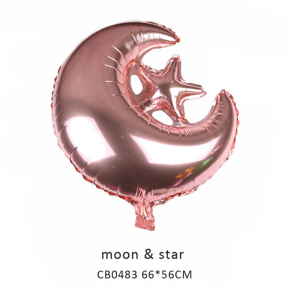 Moon&Star Foil Balloon MOQ 50pcs