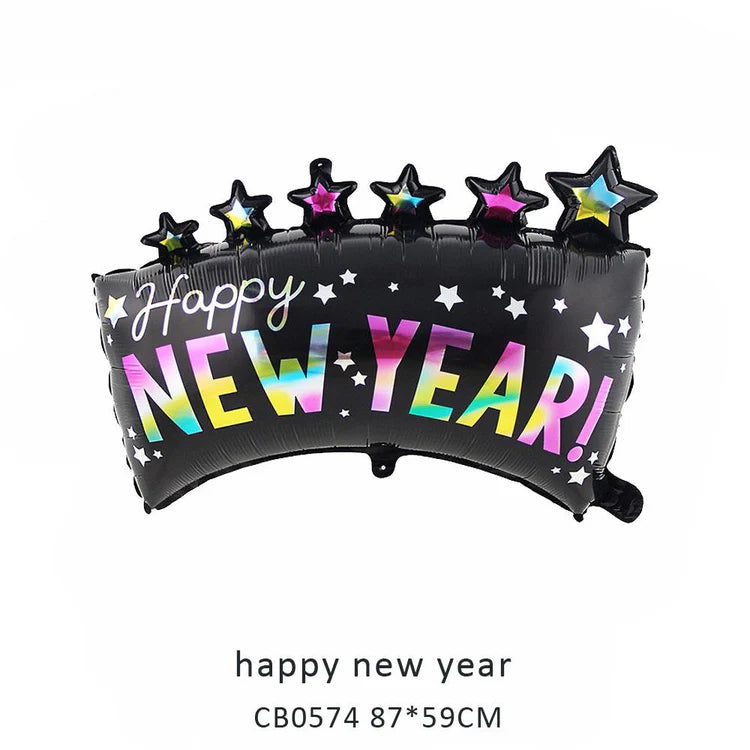 Happy New Year Foil Balloon MOQ 50pcs