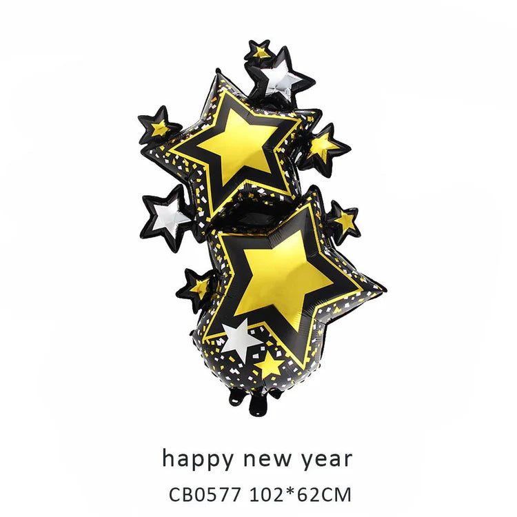 Happy New Year Foil Balloon MOQ 50pcs