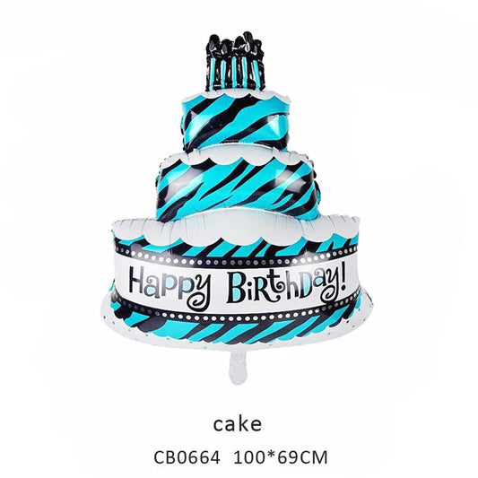 Happy Birthday Cake Foil Balloon MOQ 50pcs
