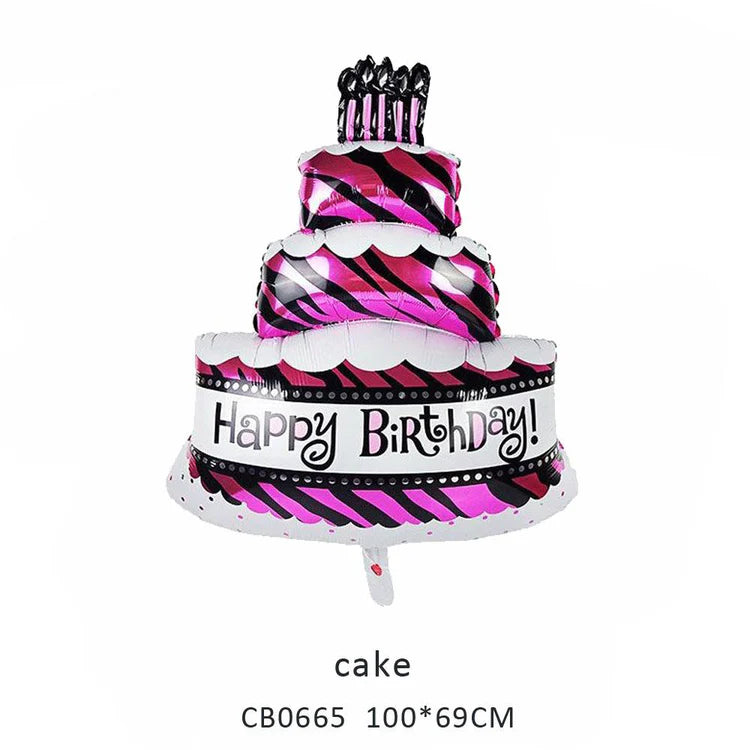 Happy Birthday Cake Foil Balloon MOQ 50pcs