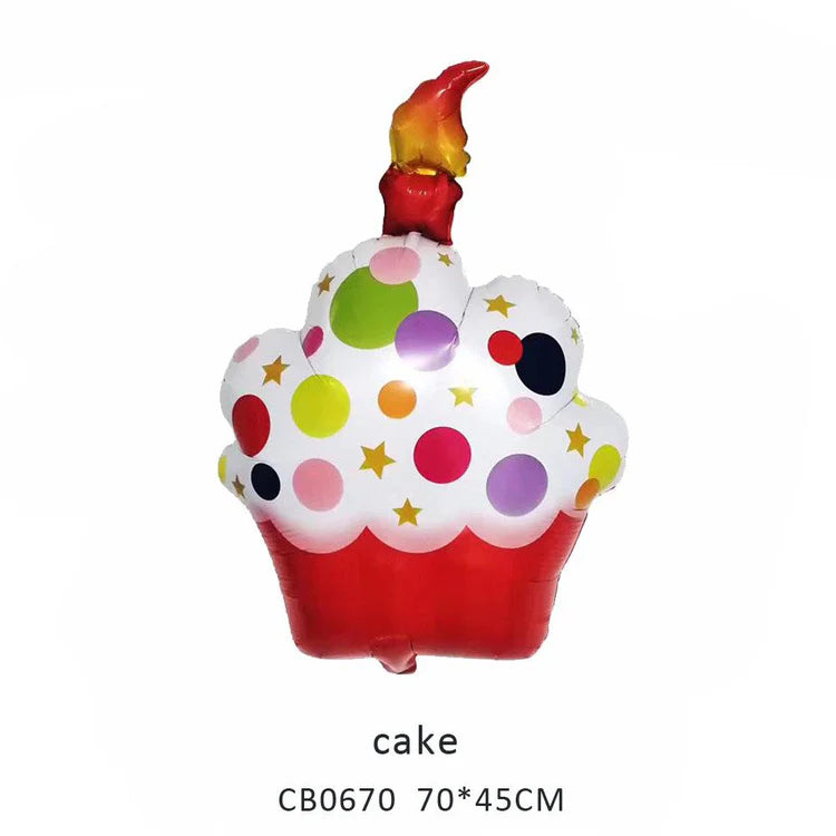 Happy Birthday Cupcake Foil Balloon MOQ 50pcs