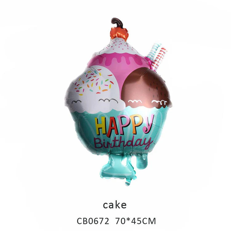 Happy Birthday Cupcake Foil Balloon MOQ 50pcs