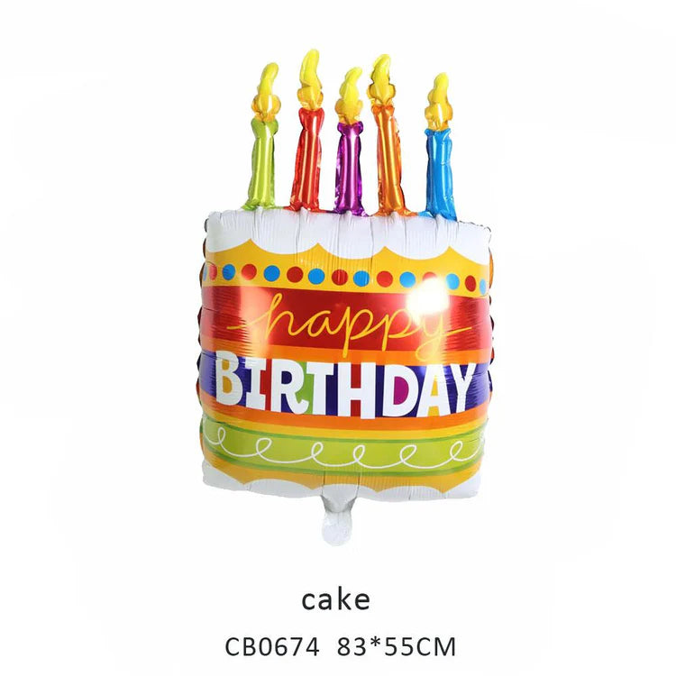 Happy Birthday Cake Foil Balloon MOQ 50pcs