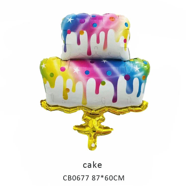 Happy Birthday Cake Foil Balloon MOQ 50pcs