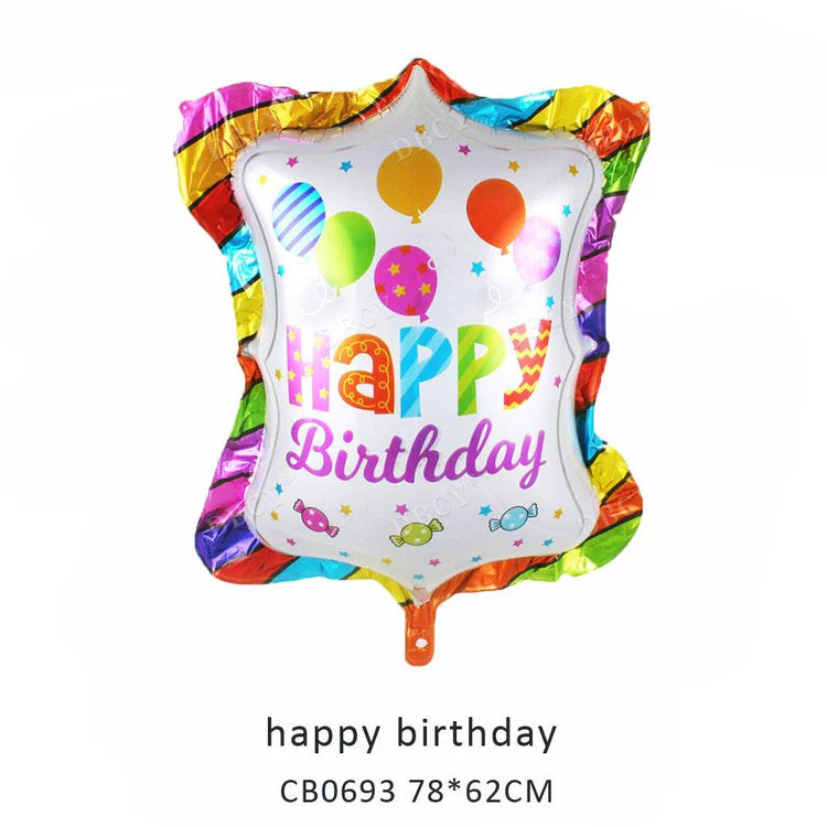 Happy Birthday Firework Foil Balloon MOQ 50pcs