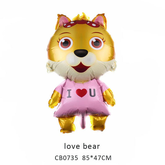 Orange Love Bear Foil Balloon MOQ 50pcs