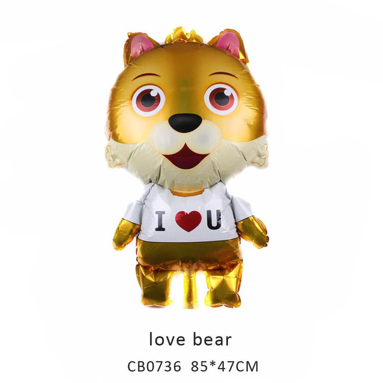 Orange Love Bear Foil Balloon MOQ 50pcs