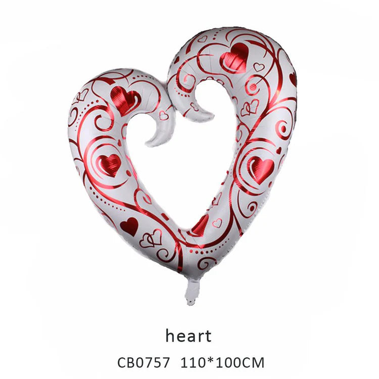 Hollow Heart Foil Balloon MOQ 50pcs