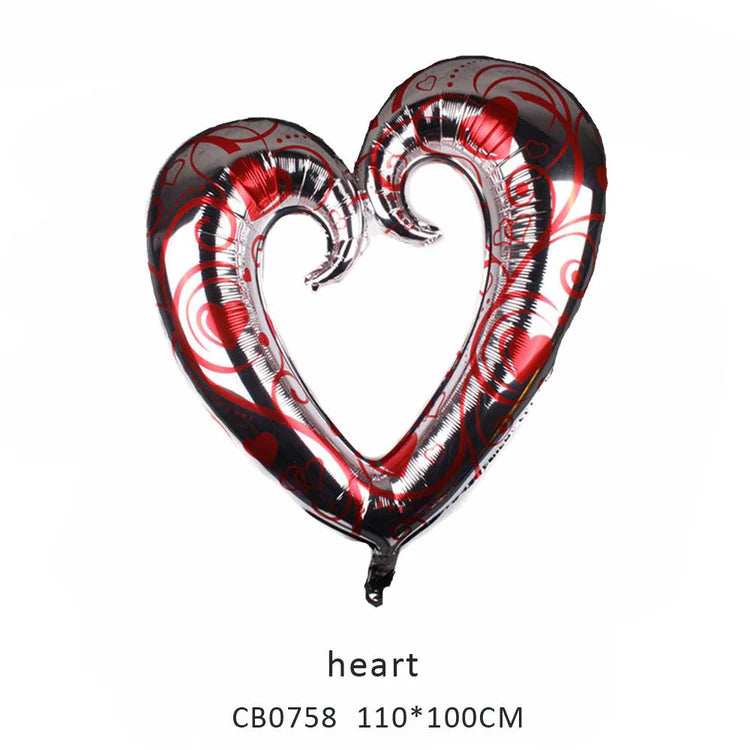 Hollow Heart Foil Balloon MOQ 50pcs