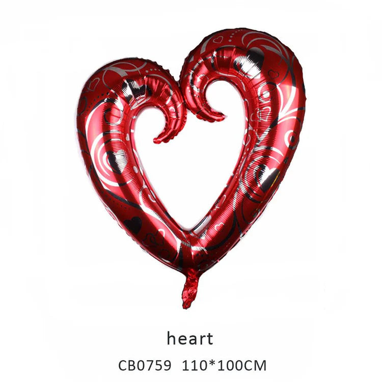 Hollow Heart Foil Balloon MOQ 50pcs