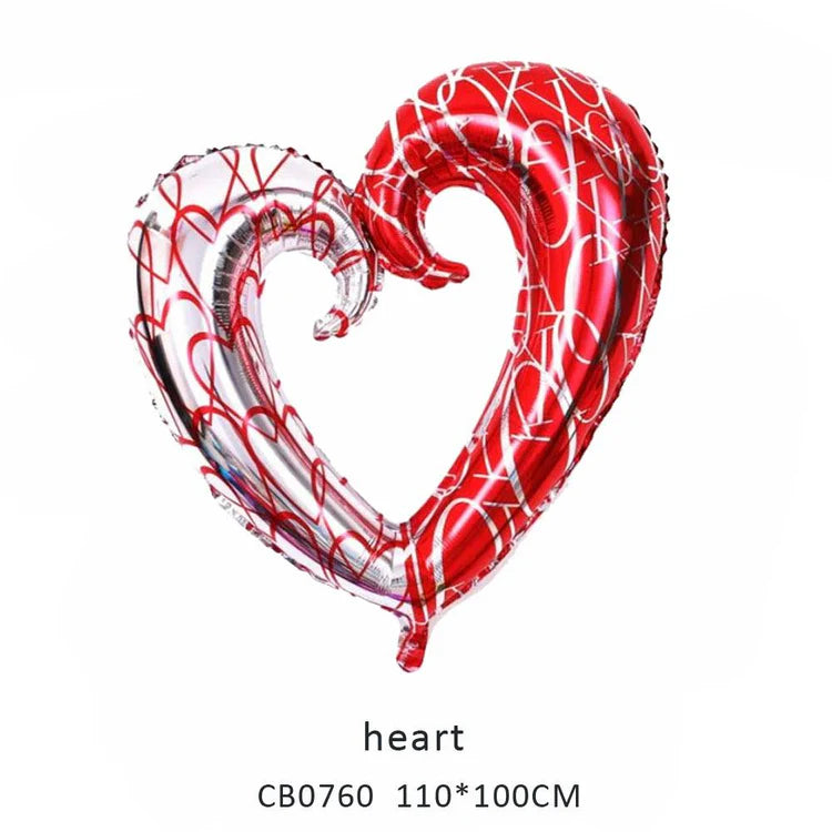 Hollow Heart Foil Balloon MOQ 50pcs