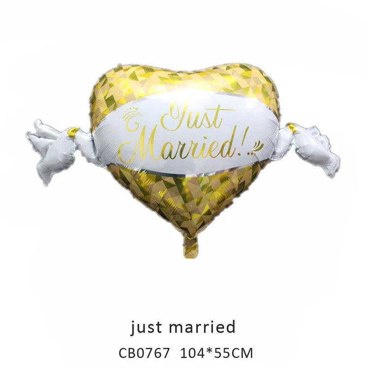Just Married Foil Balloon MOQ 50pcs