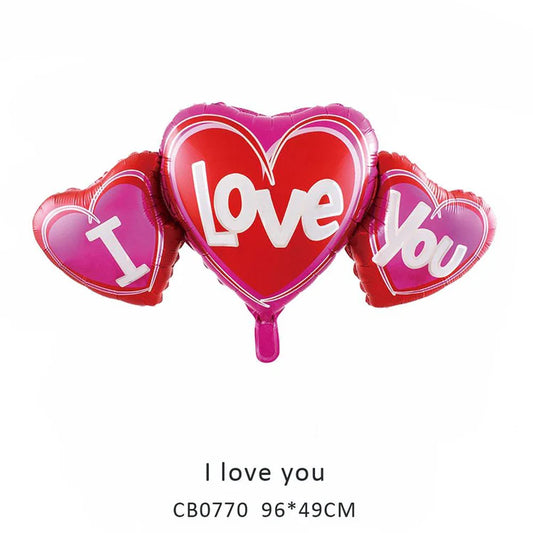 Big I Love You Foil Balloon MOQ 50pcs