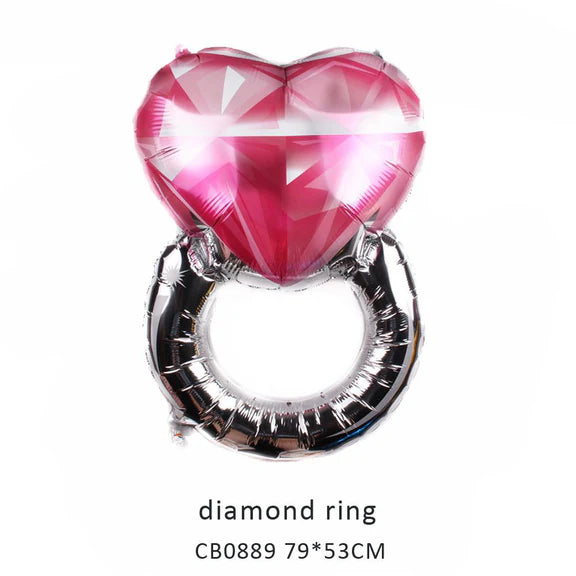 Diamond Ring Foil Balloon MOQ 50pcs