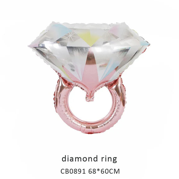 Diamond Ring Foil Balloon MOQ 50pcs