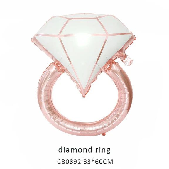 Diamond Ring Foil Balloon MOQ 50pcs