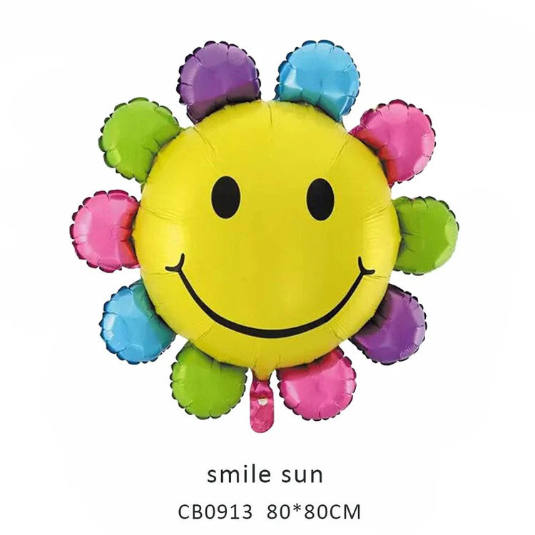 Smile Sun/Sunflower Foil Balloon MOQ 50pcs