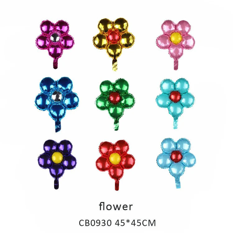 Colorful Flower Foil Balloon MOQ 50pcs