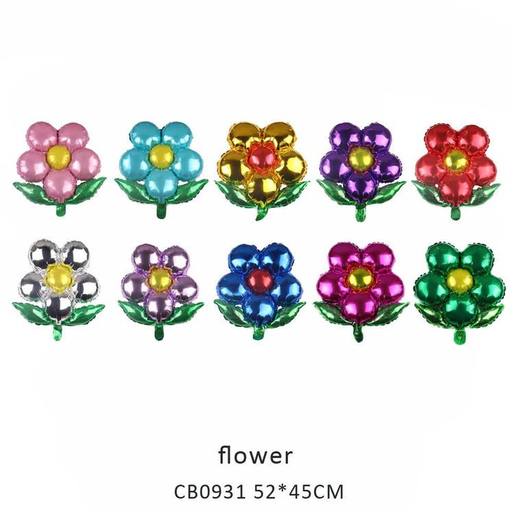 Colorful Flower Foil Balloon MOQ 50pcs