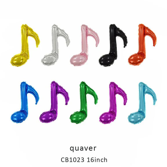 Music Quaver Foil Balloon MOQ 50pcs