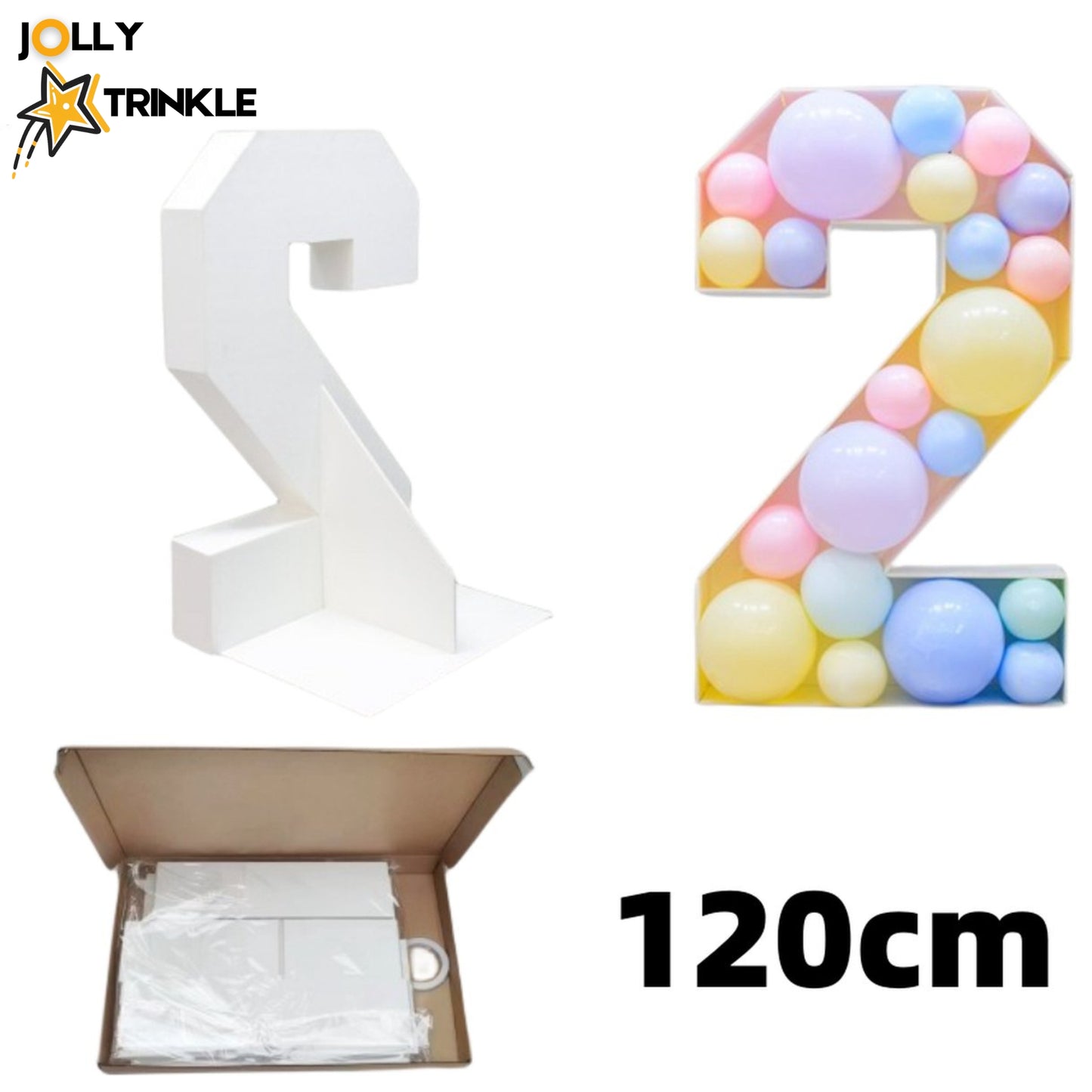 Mosaic Number Stand-up Balloon Set