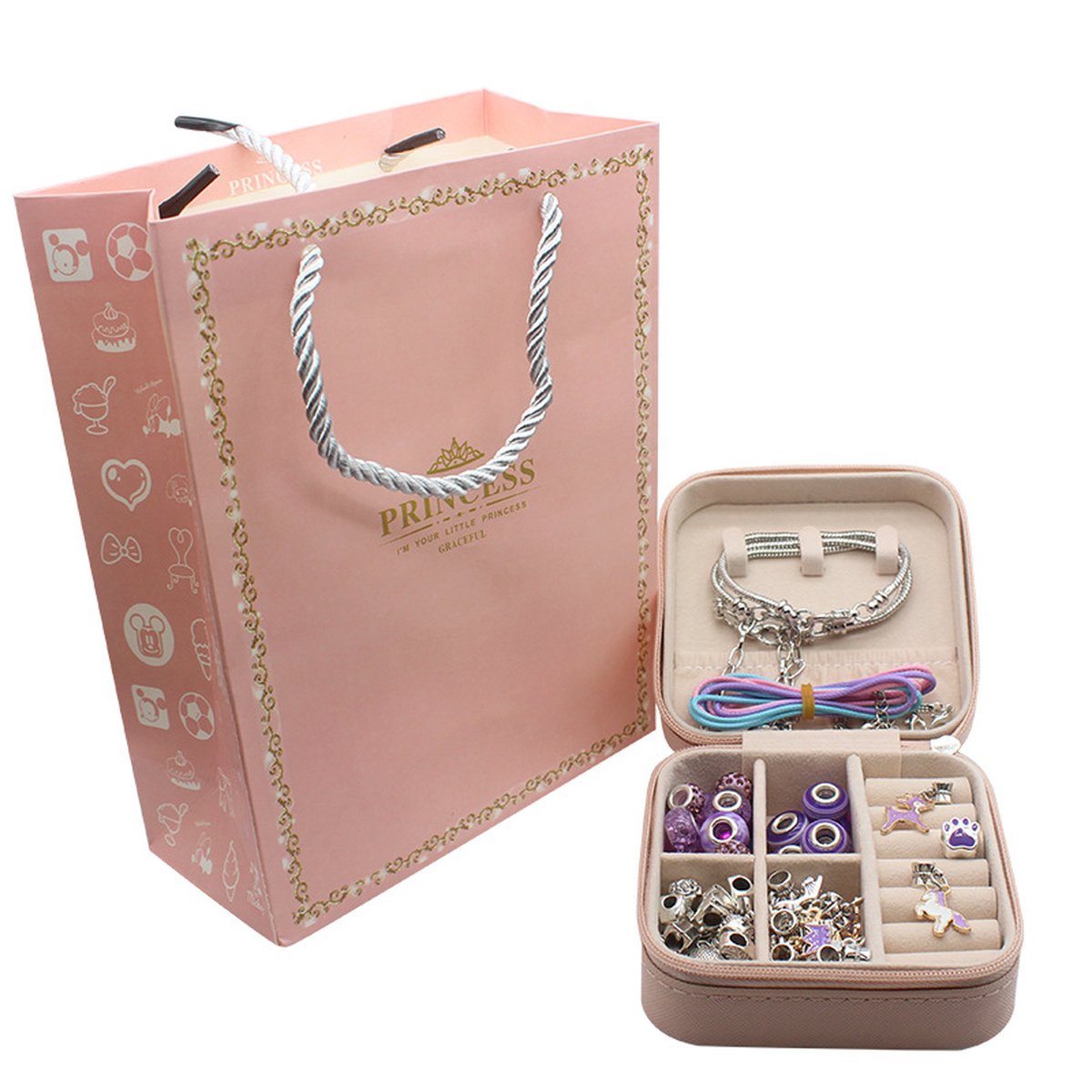 Girls Mermaid Bracelets DIY Set 68 Pieces