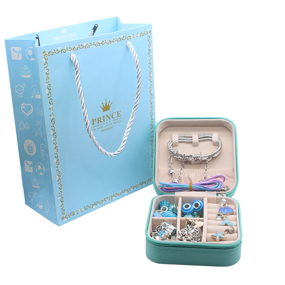 Girls Mermaid Bracelets DIY Set 68 Pieces