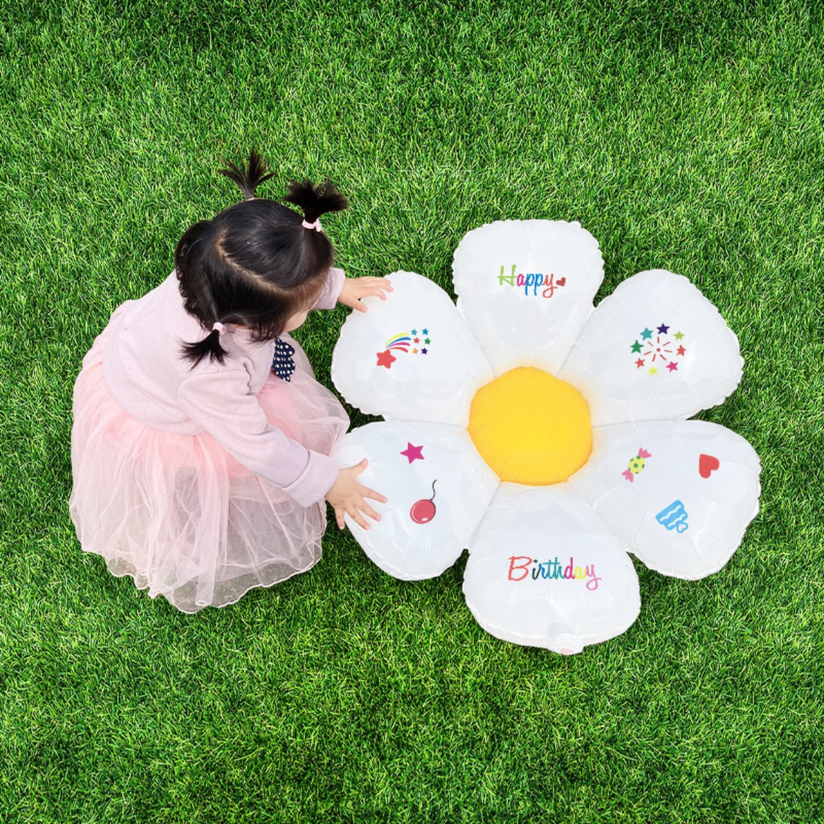 Happy Birthday Daisy Balloon Set